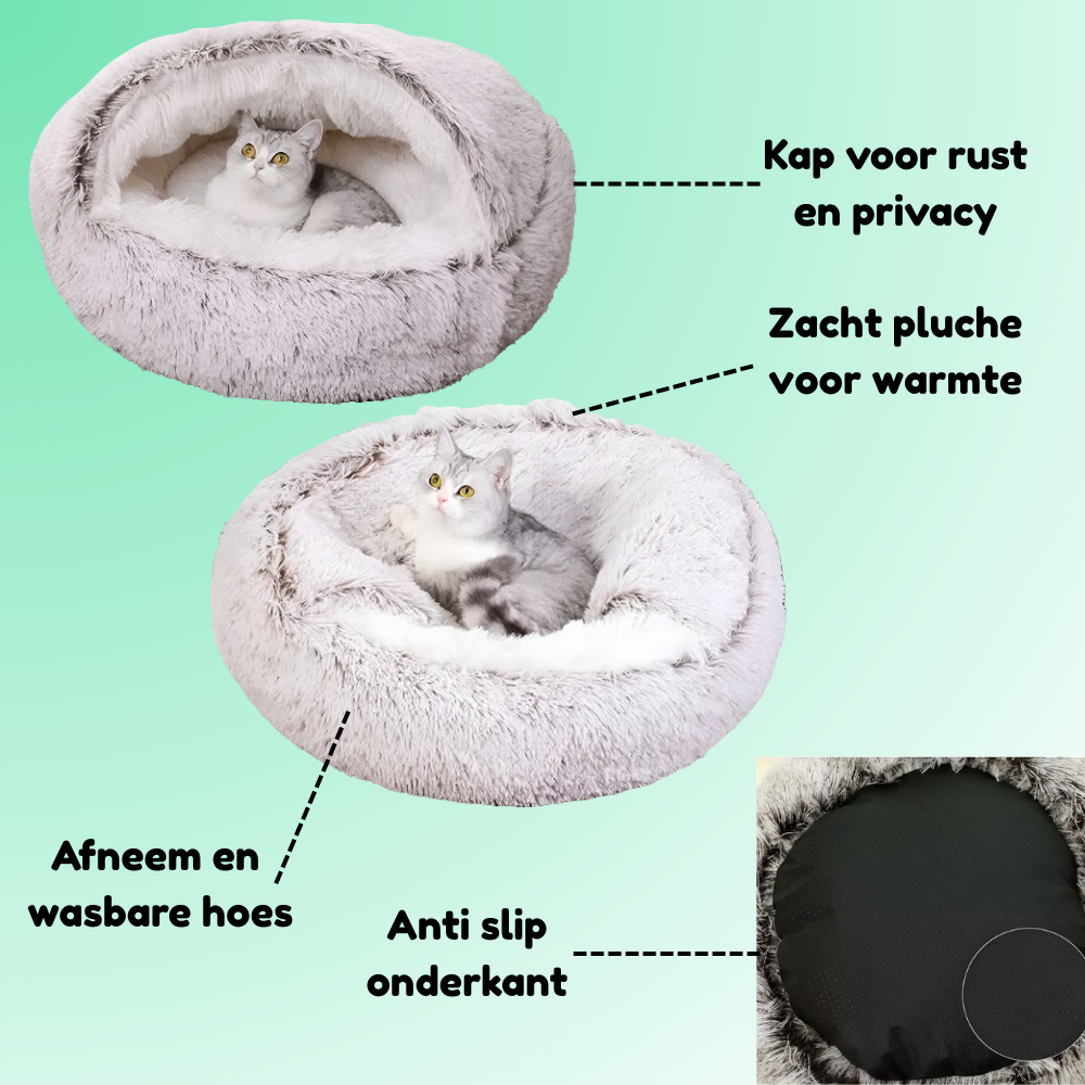 Loefpets CozyCave™ – Het Bed dat Angstige Huisdieren Meteen Tot Rust Brengt