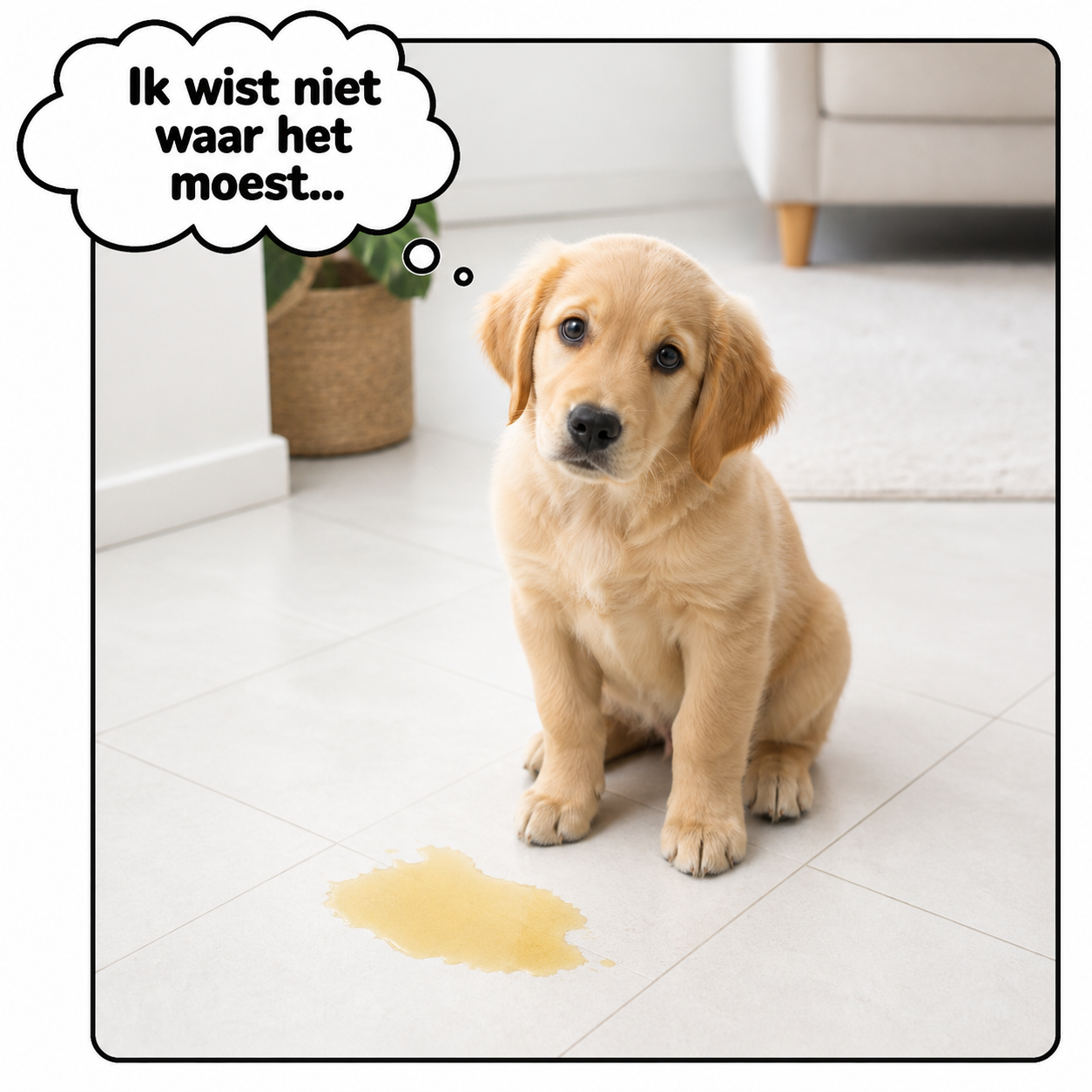Je pup is niet koppig. Hij mist gewoon een vaste plek.